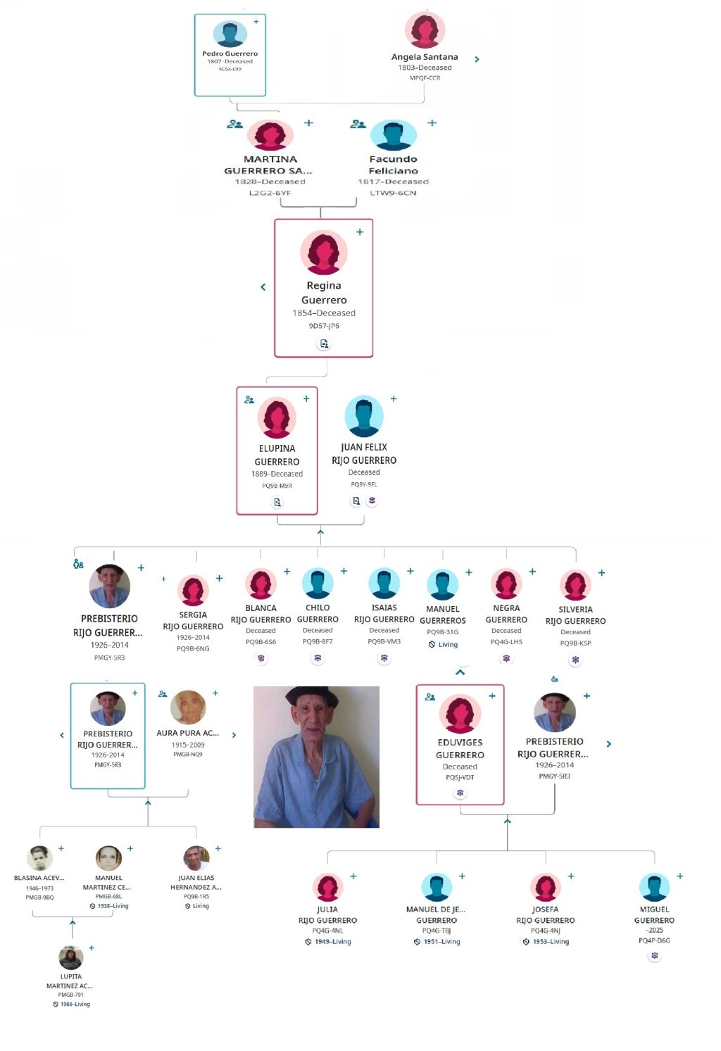 DESCENDENCIA DE PREBISTERIO RIJJO GUERRERO